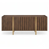Berkeley Designs Winchester Walnut Finish Sideboard with Gold Brass Handles