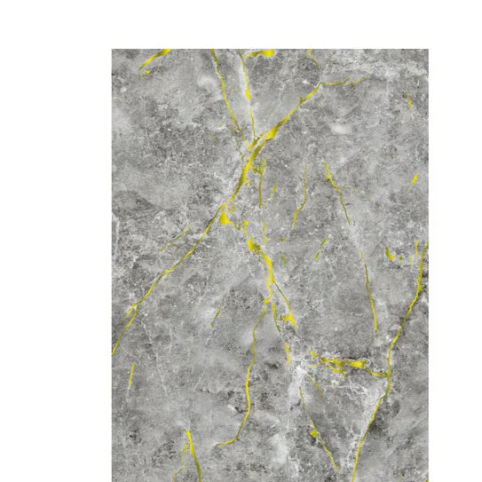 Media Wall Panels Pack Of x4 Gold Grey Marble Veins PVC Waterproof Wall Panels 240x60cm