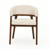 Rinato Walnut Dining Table with Zara Taupe Chairs