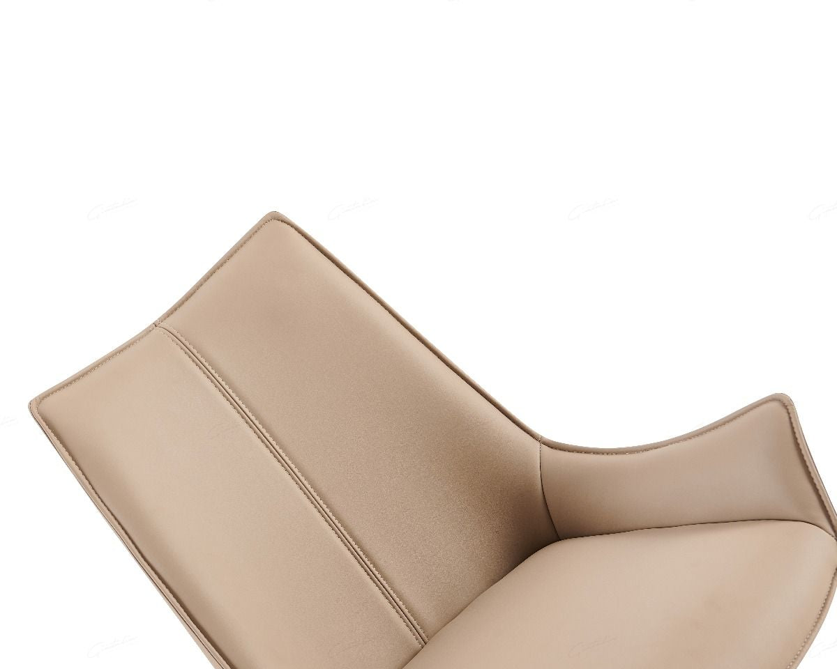 Zenith PU Leather Swivel Dining Chairs With Black Metal Base - Pairs - 2 Colours
